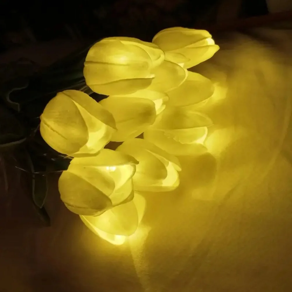 2x White Tulip Lamp, a Lasting Alternative to Expensive Bouquets!